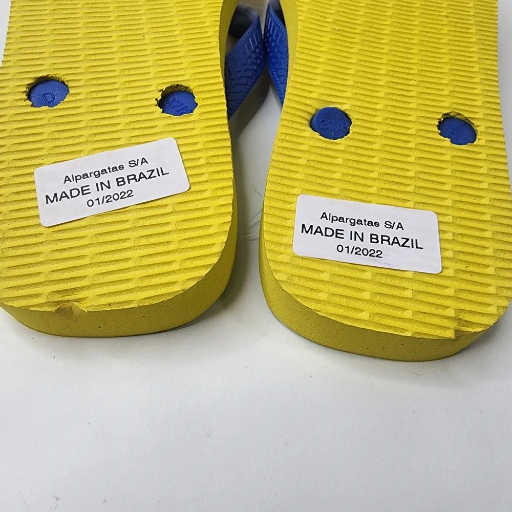 Havaianas The Simpsons Flip Flops Men's 6/7 EUR 39/40 Cit Yellow $34 MSRP NWT